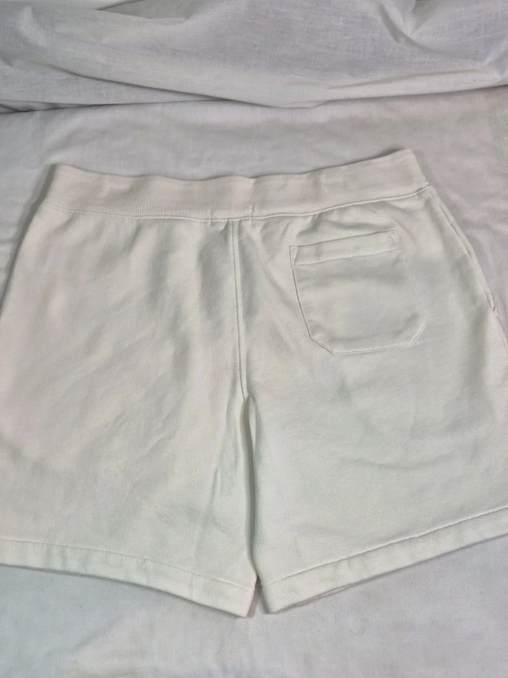 Polo Ralph Lauren Men’s Fleece Shorts Size  XL White Embroidered  7